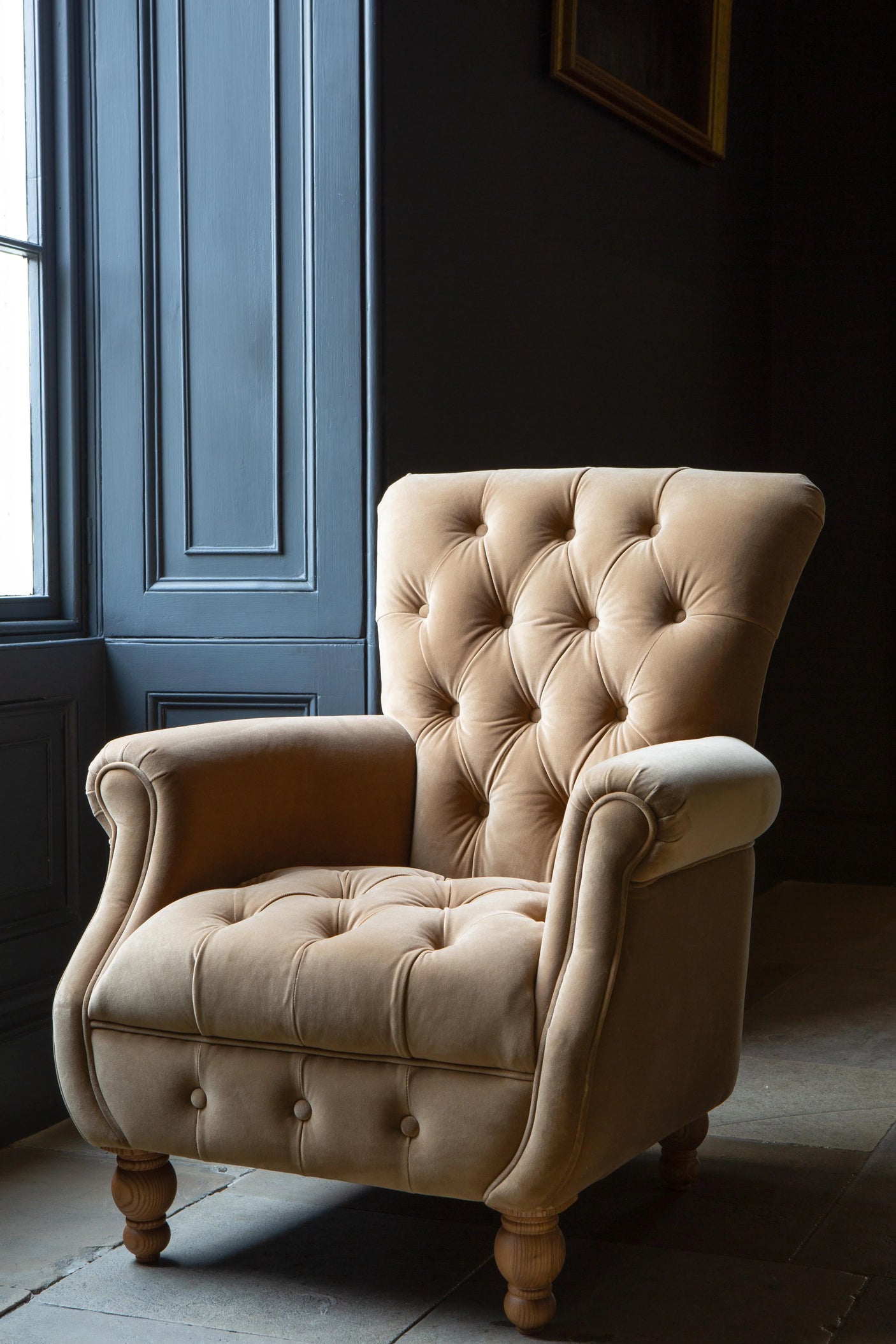 Westminster Armchair in Butterscotch Velvet Grade 1
