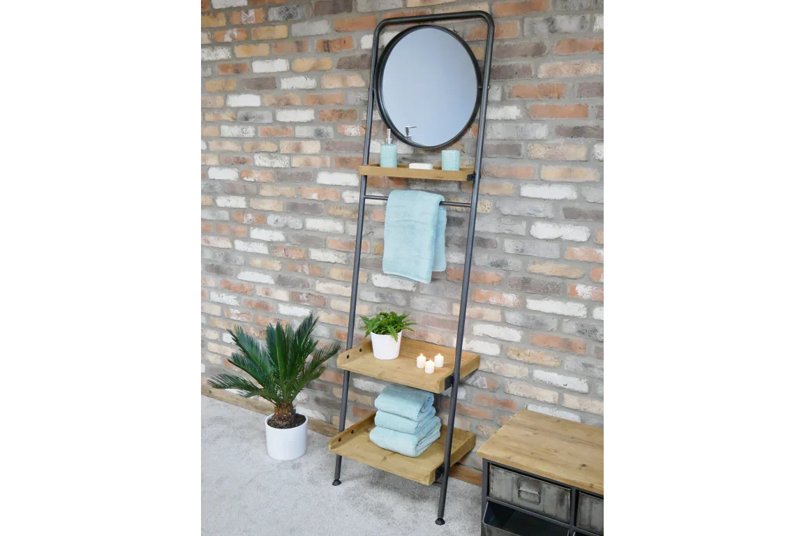 Industrial Shelves & Mirror - 5940