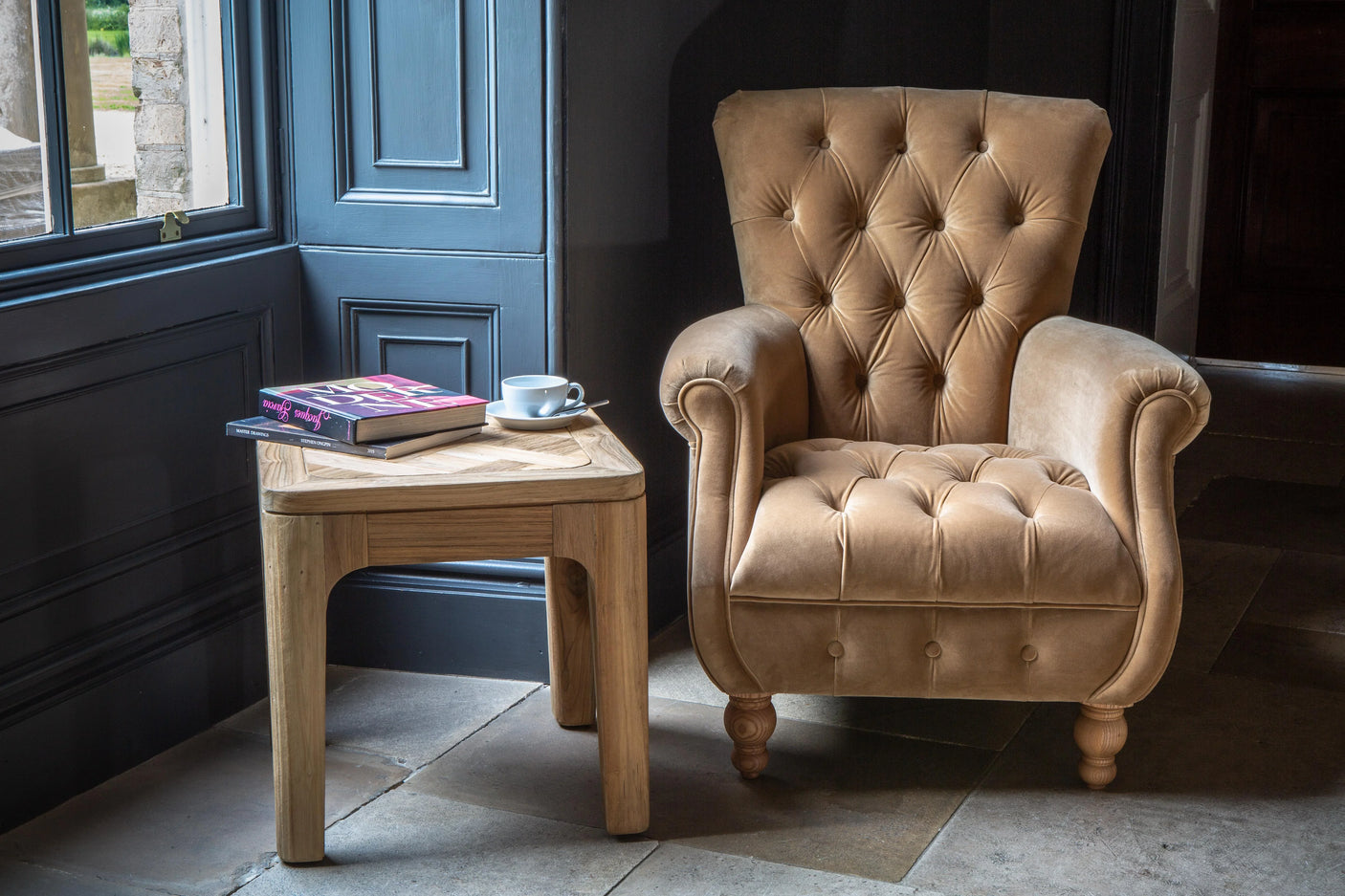 Westminster Armchair in Butterscotch Velvet Grade 1