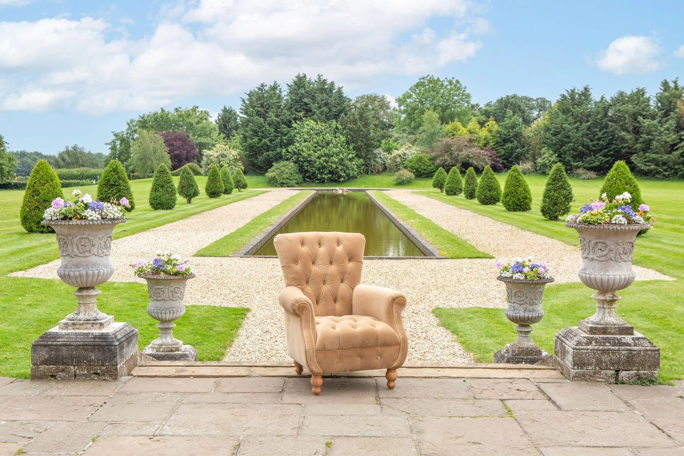 Westminster Armchair in Butterscotch Velvet Grade 1