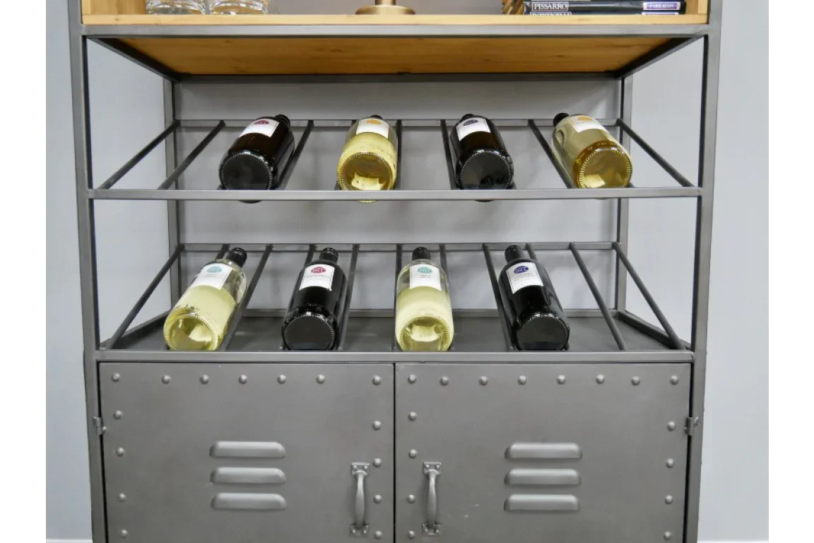 Retro Industrial Wine Cabinet - 5987