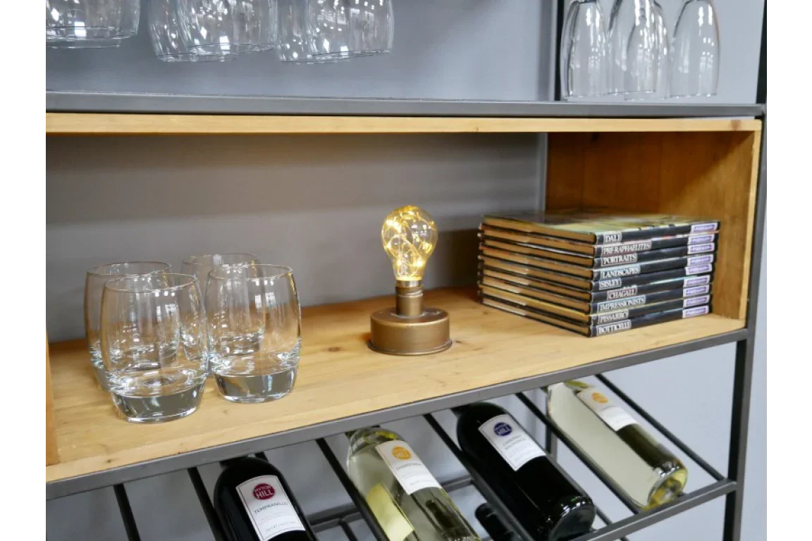 Retro Industrial Wine Cabinet - 5987