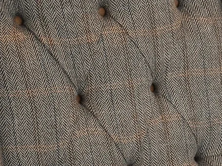 Westminster Armchair in Harrington Tweed (Fellwood Lodge) and Tan leather Trims