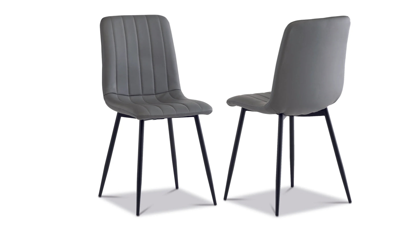 Set of 4 Stylish Grey Dining Chairs for Modern Homes