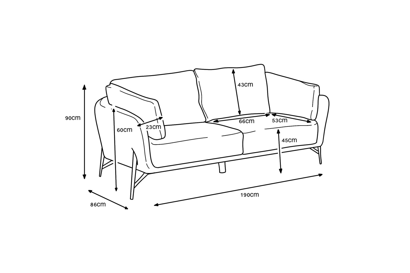 Hilton 2 Seater Sofa - Light Grey *special*