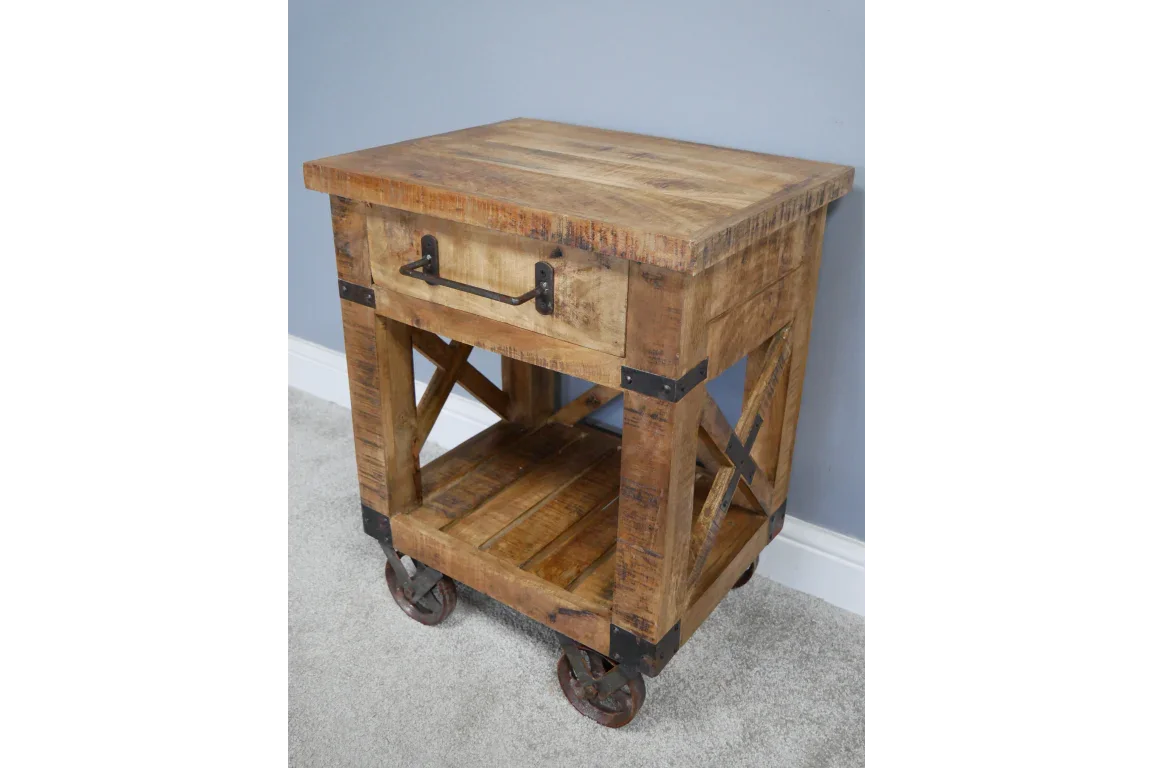 Industrial Bedside Cabinet - 6342