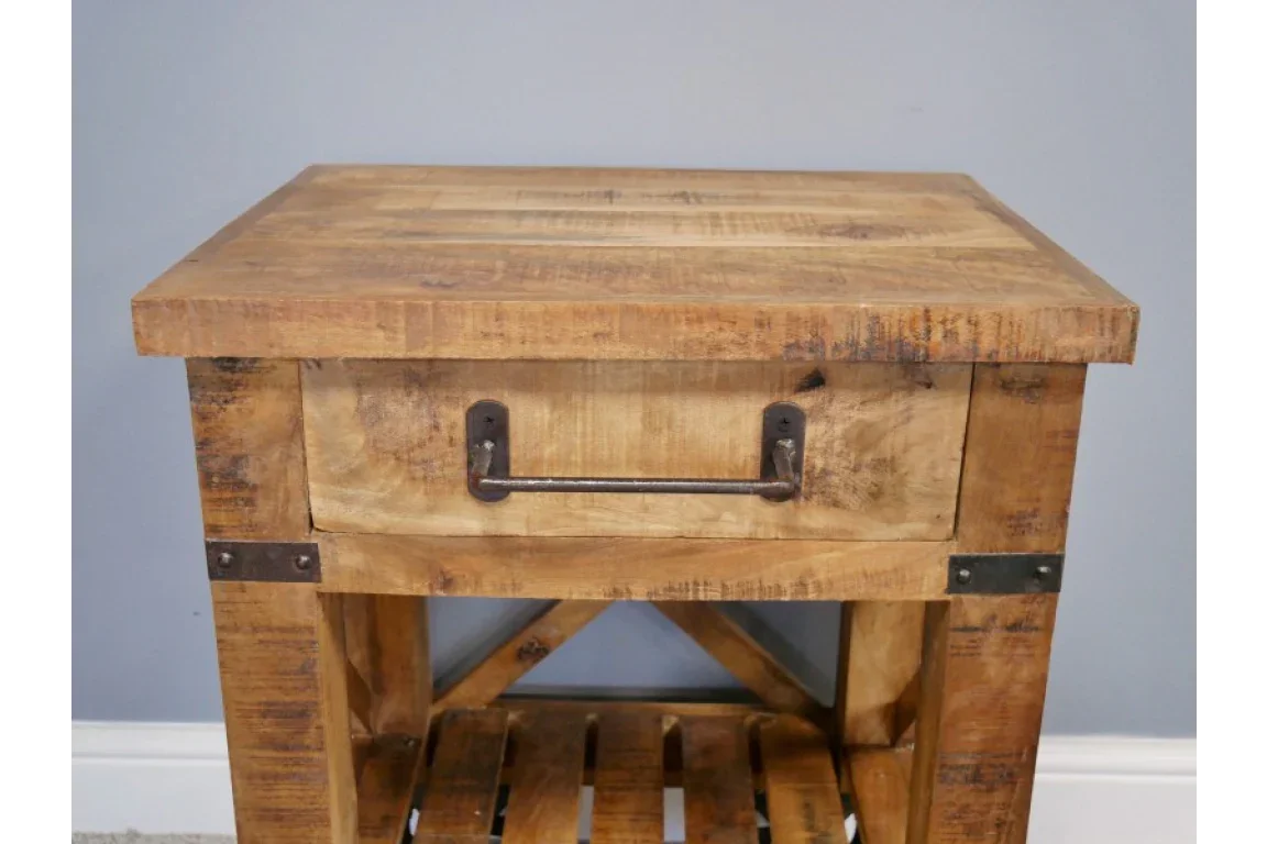 Industrial Bedside Cabinet - 6342