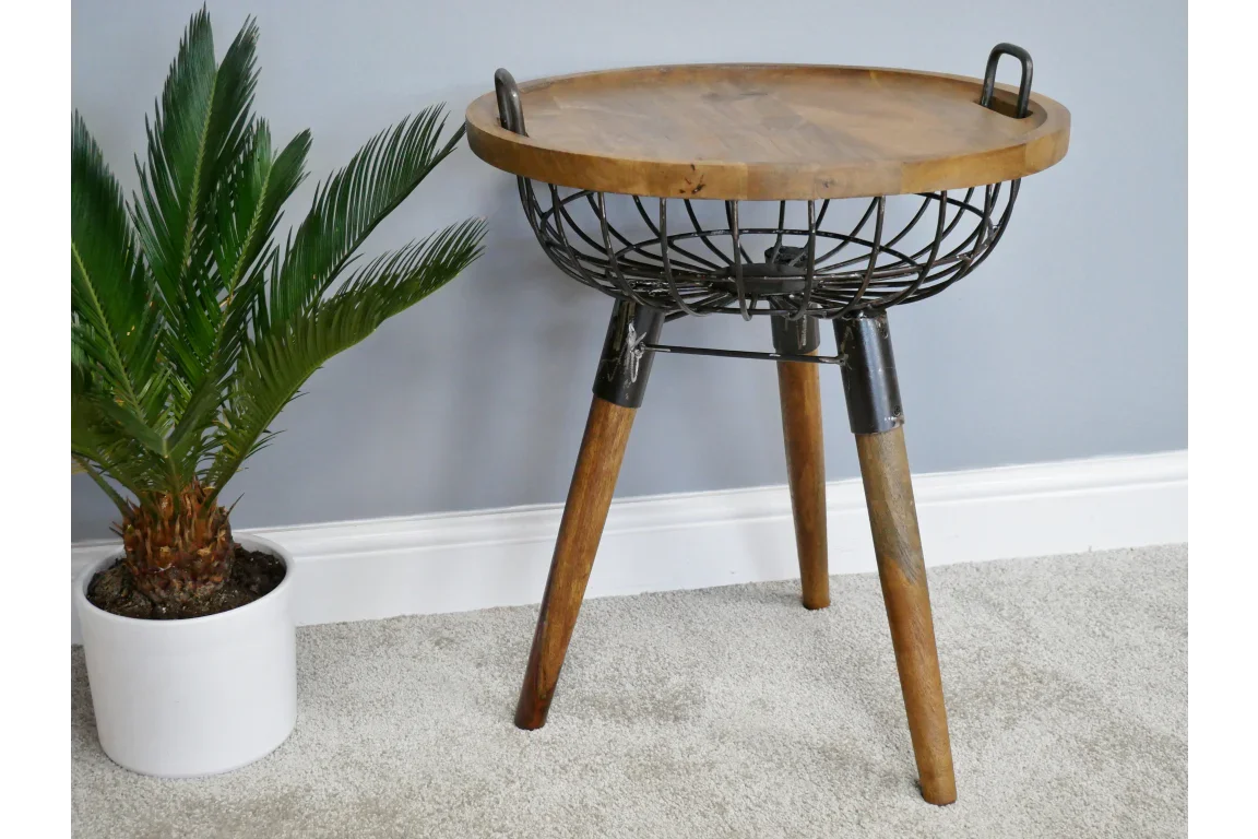 Basket Side Table - 6356