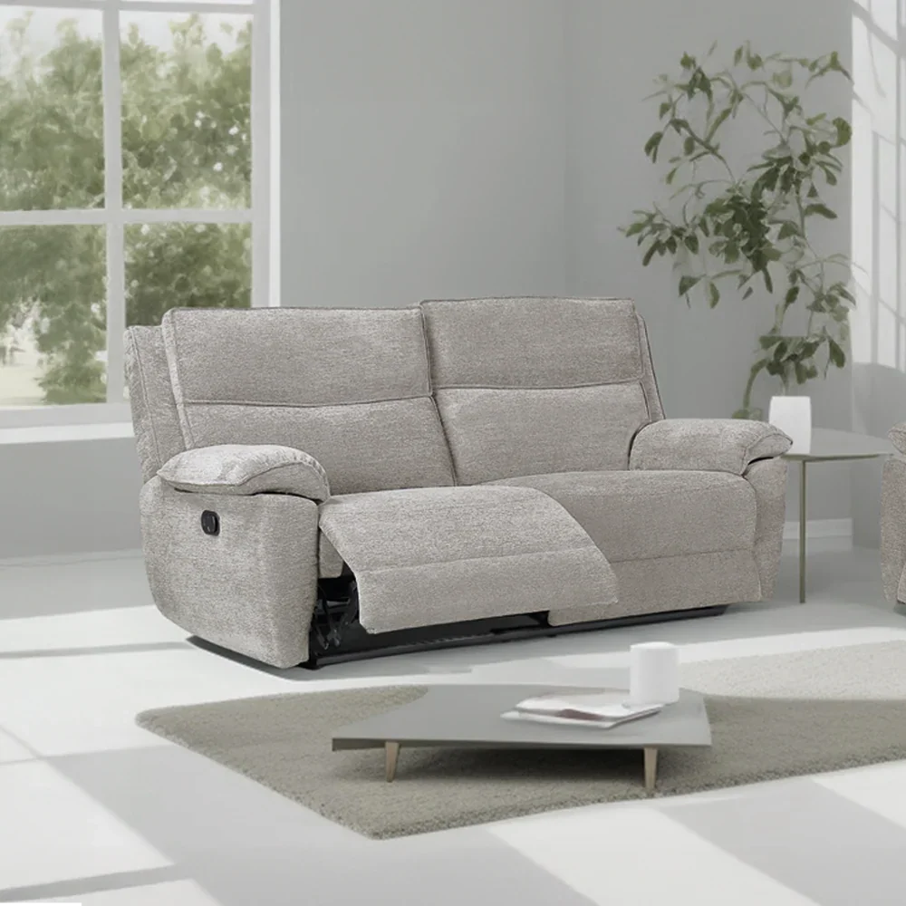Midtown Recliner 3 Seater Sofa - Light Grey (Special)