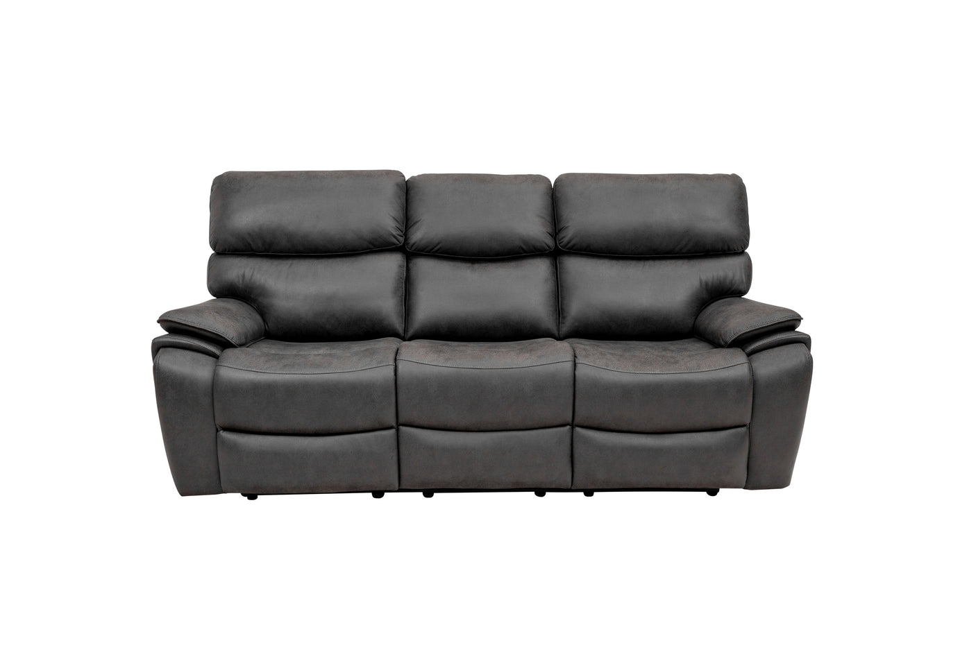 Charcoal Fabric Electric Recliner Sofa - 3 Seater Comfort