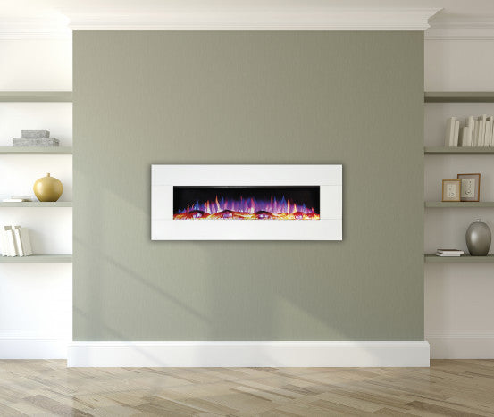 Ezee Glow Zara 50" White Electric Fire