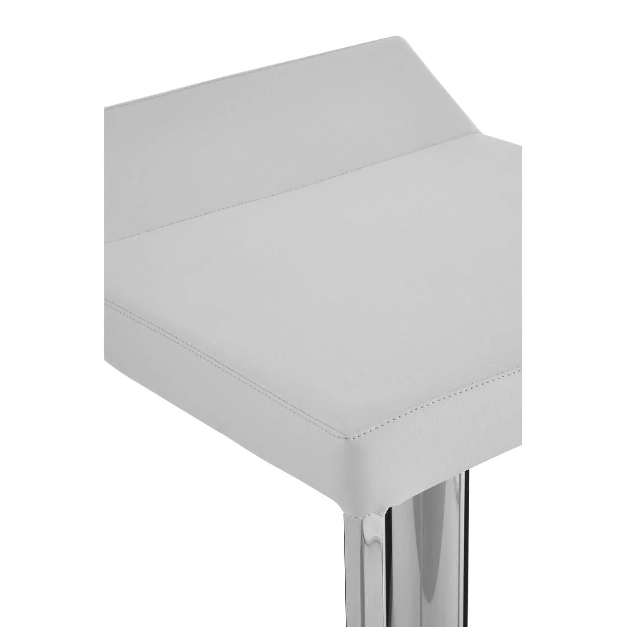 Sleek White Gas Lift Stool