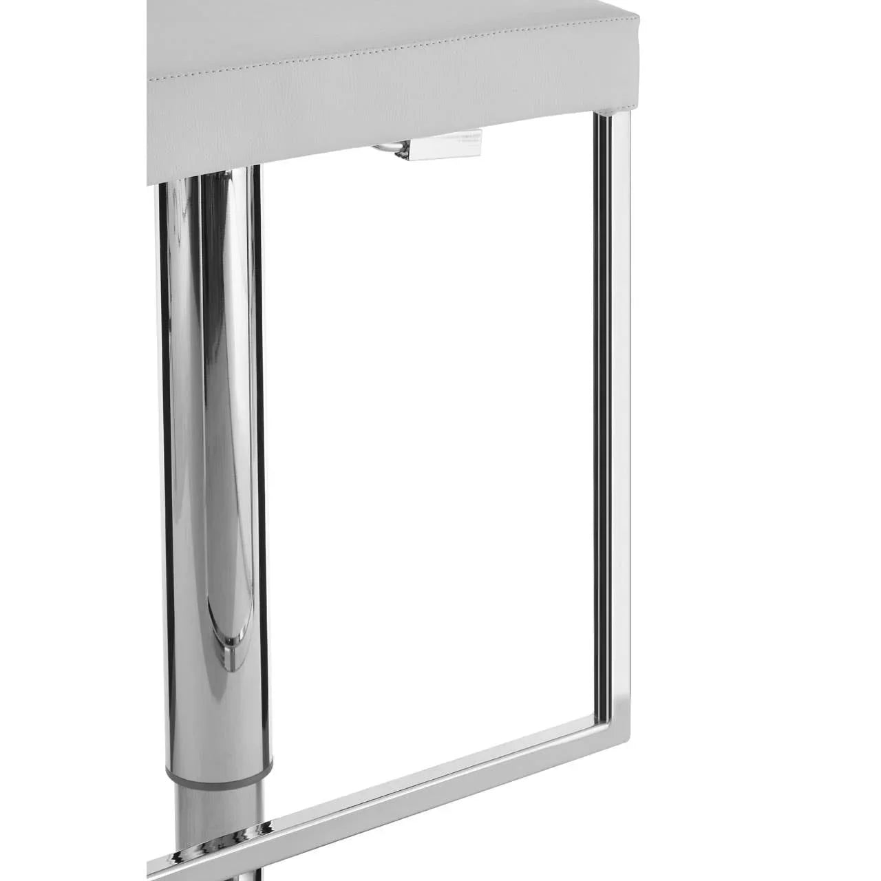 Sleek White Gas Lift Stool
