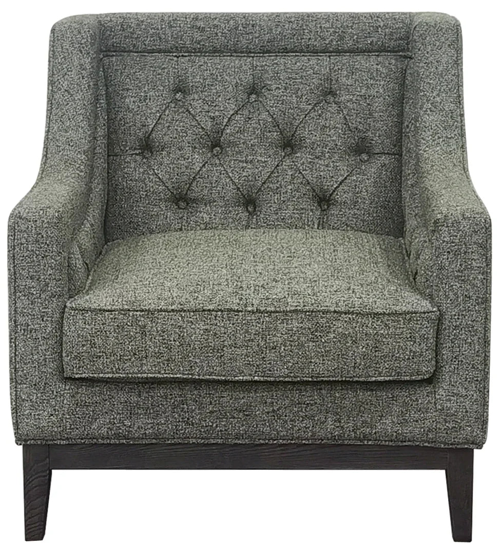 Forest green armchair with buttoned backrest | Home Centre Direct UK