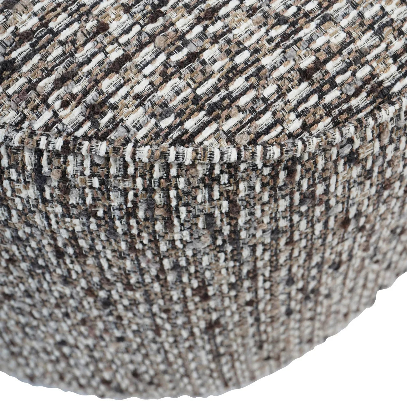Mocha chair fabric displaying detailed slub texture pattern.