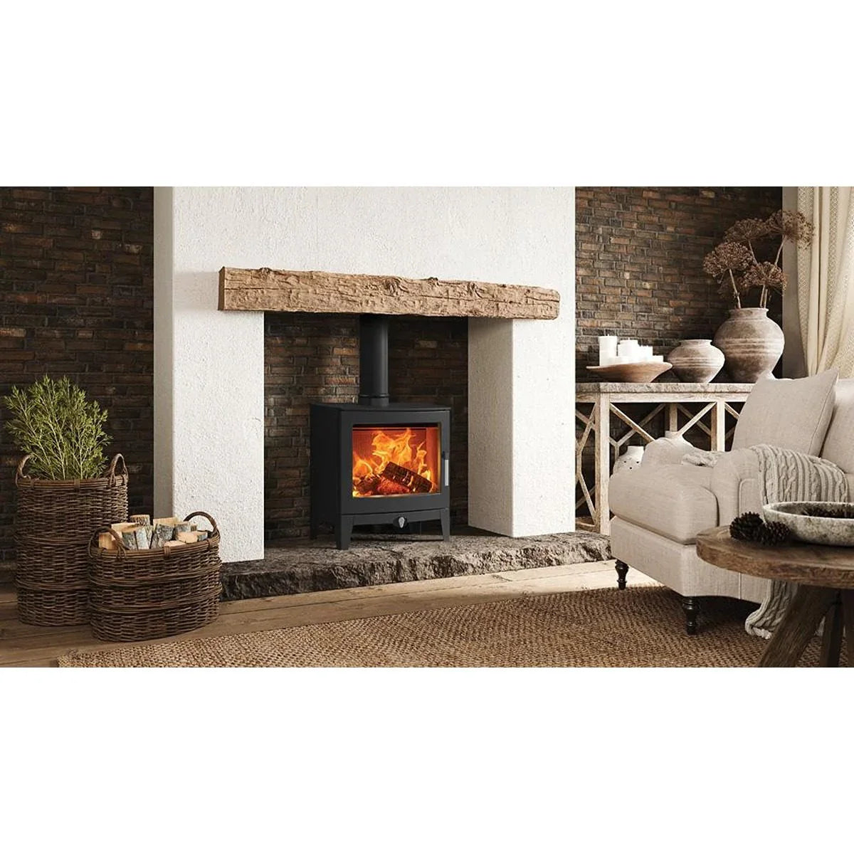 Futura 8 Woodburning Matt Black