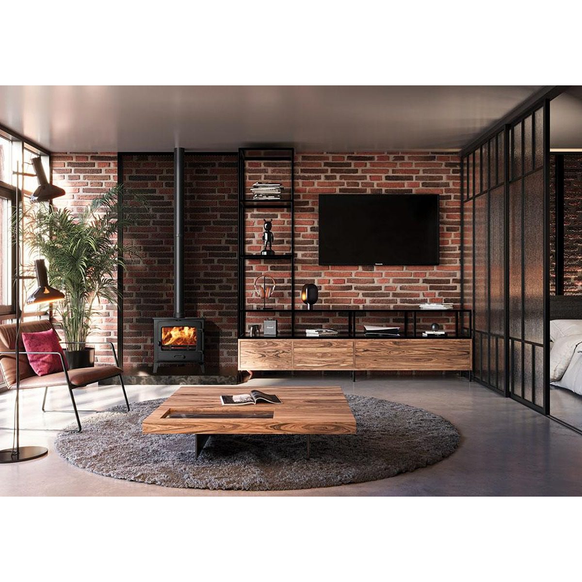 County 5 Wide Fixed Grate Multi-Fuel