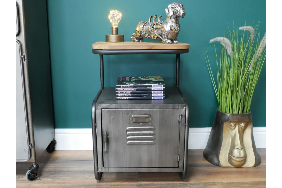 Industrial Bedside Cabinet - 7471