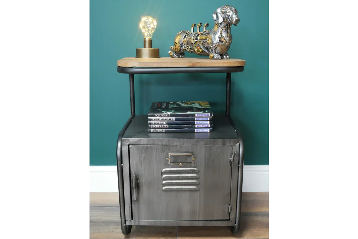 Industrial Bedside Cabinet - 7471