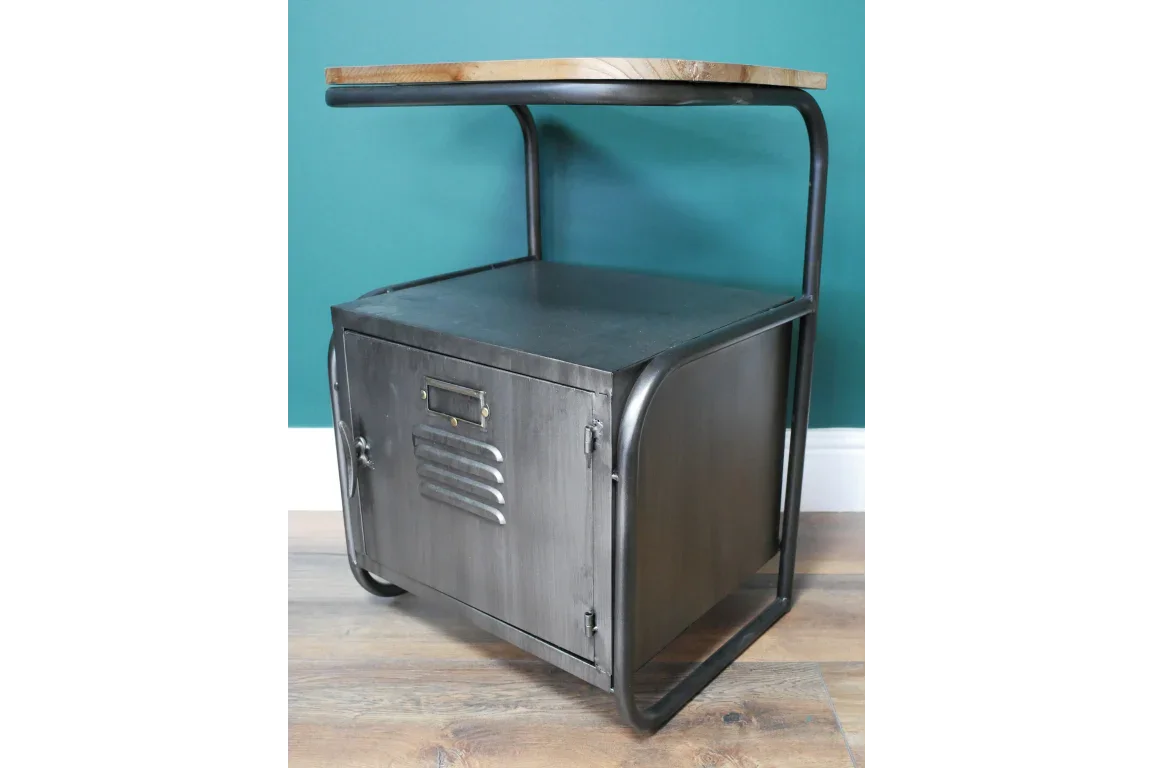 Industrial Bedside Cabinet - 7471