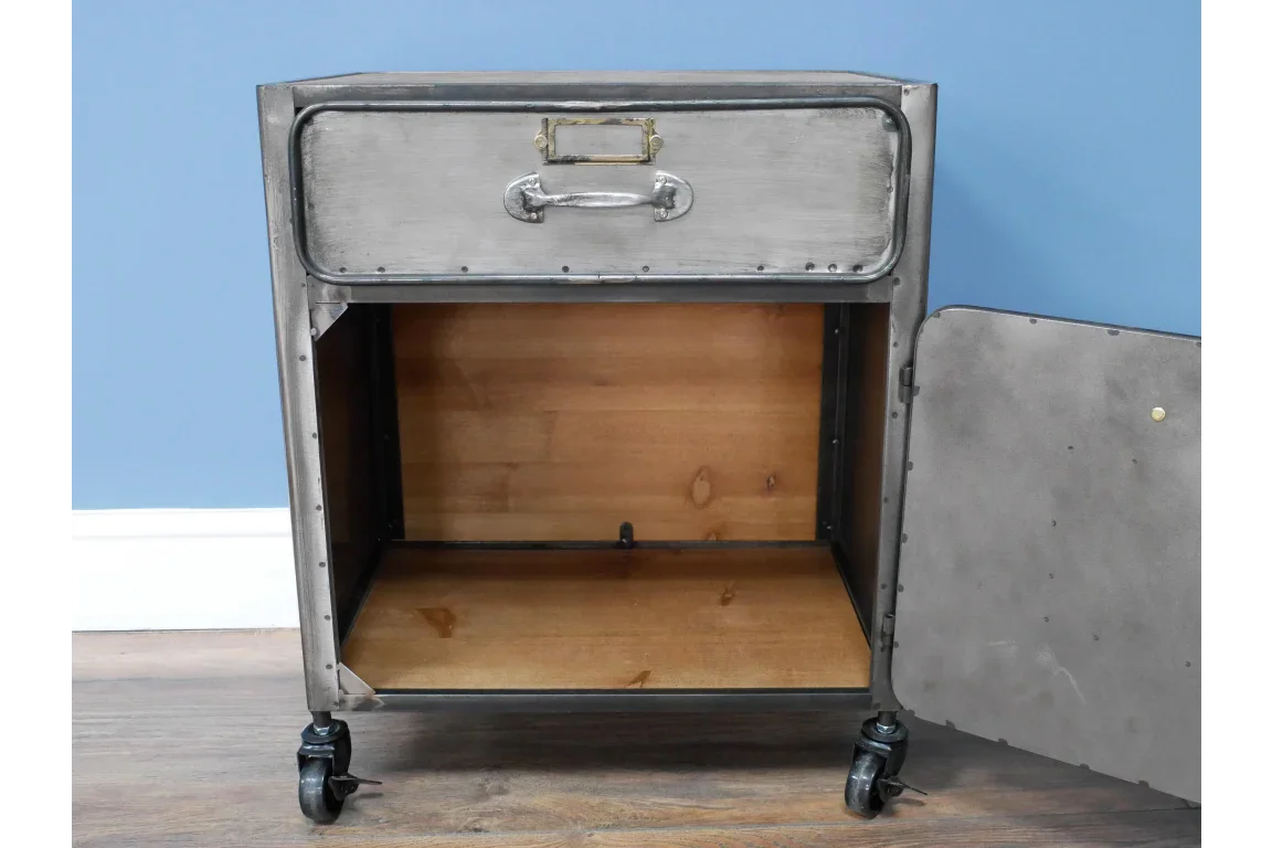 Industrial Bedside Cabinet - 7473