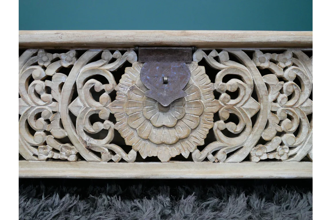 Carved Storage Bench - 8179