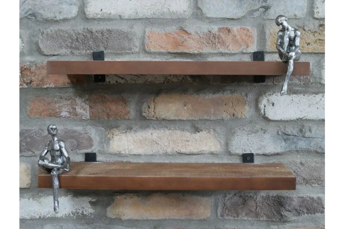 Set Of 2 Shelves With Shelf Sitter