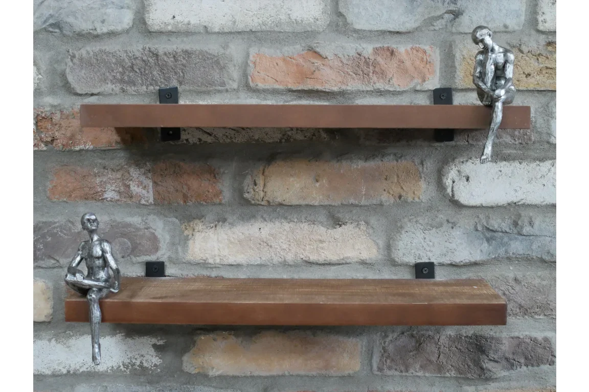 Set Of 2 Shelves With Shelf Sitter - 8257