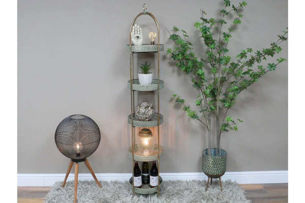 Moroccan Style 5 Tier Shelves