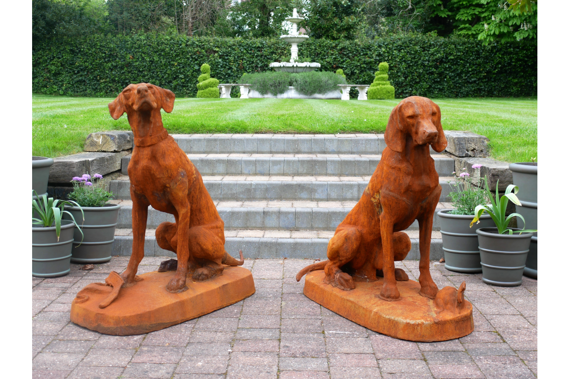 Rusty Pair Of Gun Dogs - 8839