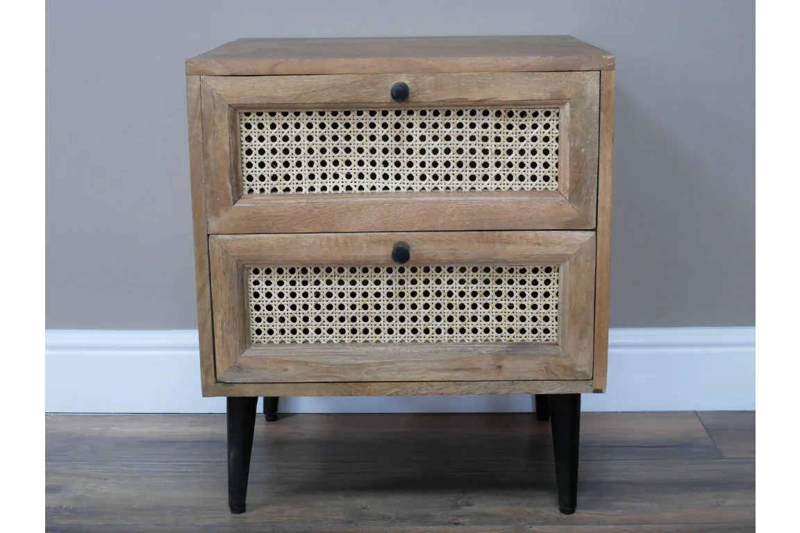 Rattan Bedside Cabinet - 8943
