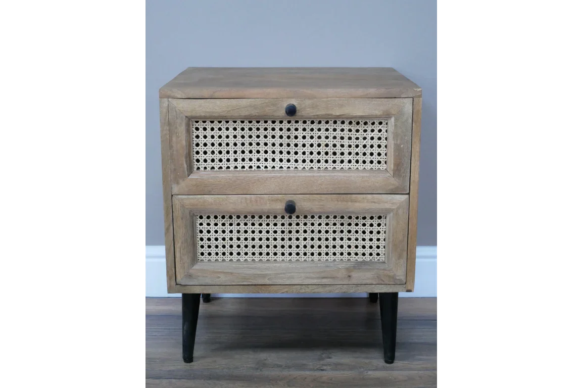 Rattan Bedside Cabinet - 8943