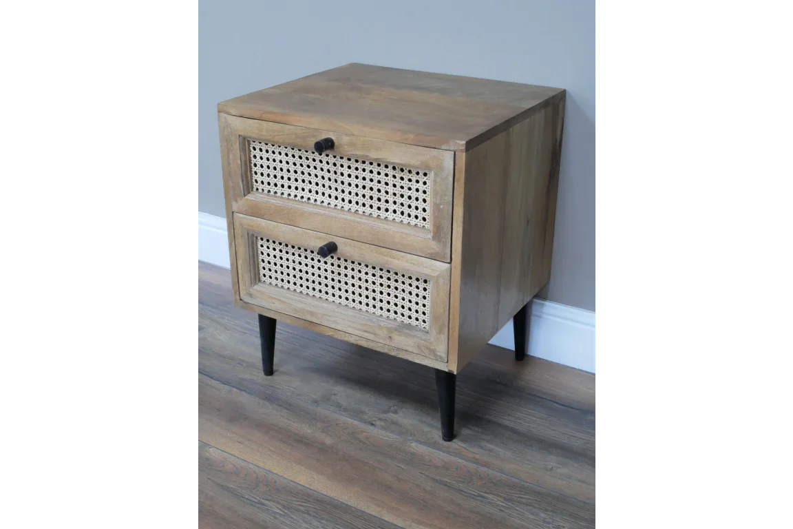 Rattan Bedside Cabinet - 8943