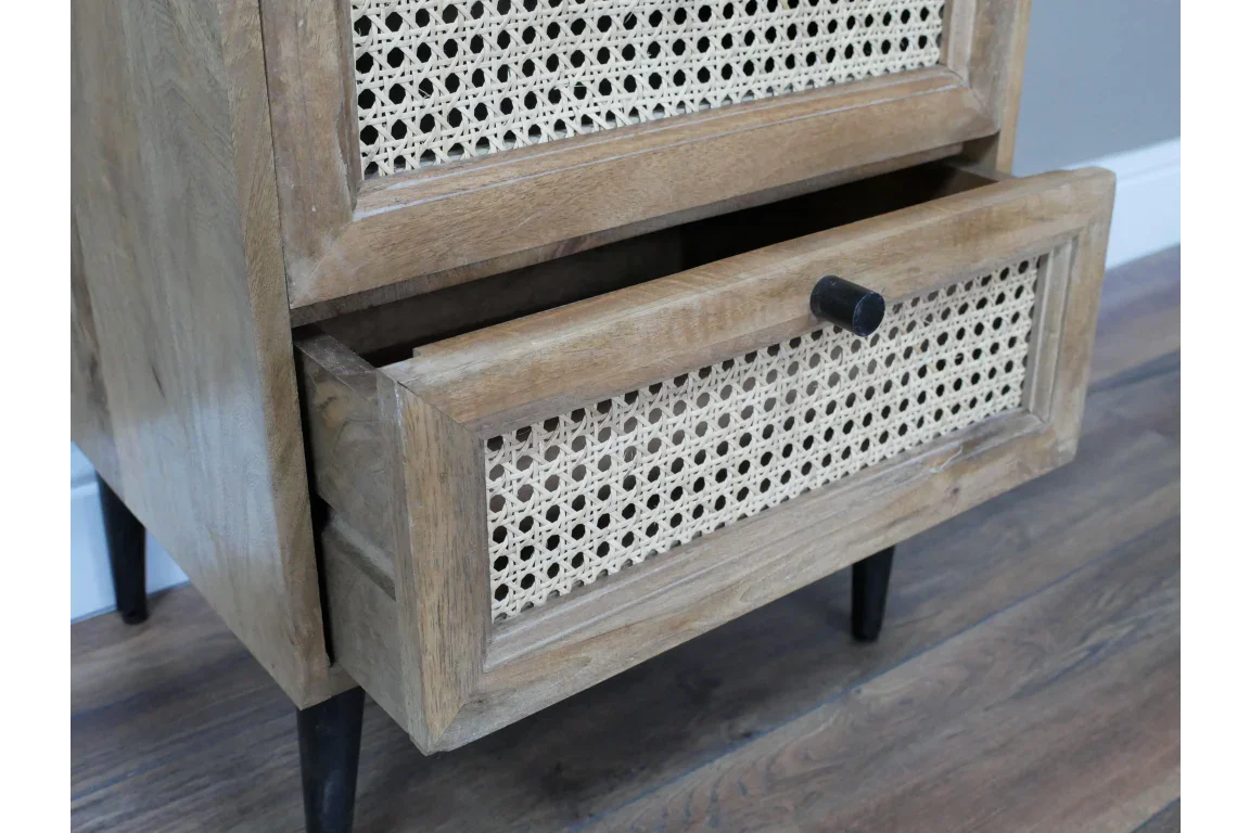 Rattan Bedside Cabinet - 8943