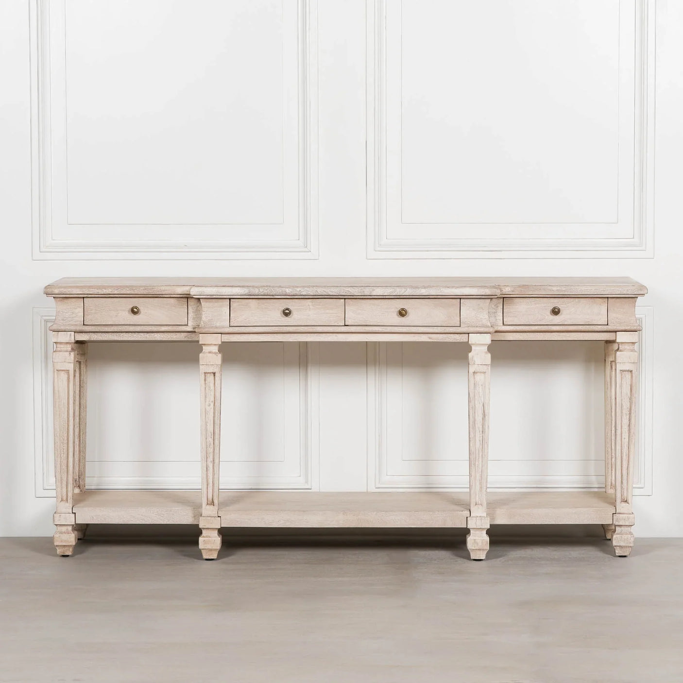 Acacia 4 Drawer Breakfront Console Table
