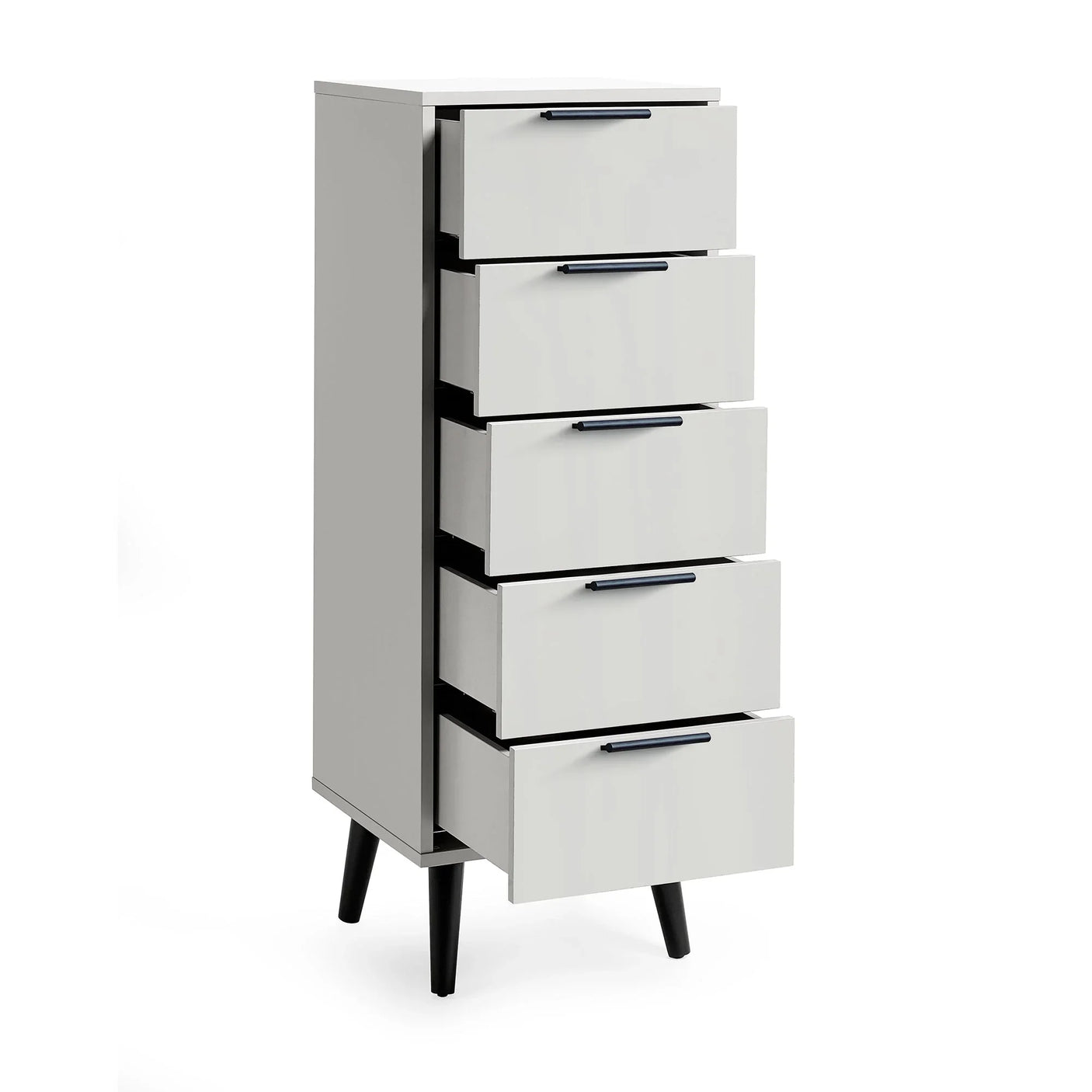 Alba 5 Drawer Chest - Grey - ALB003