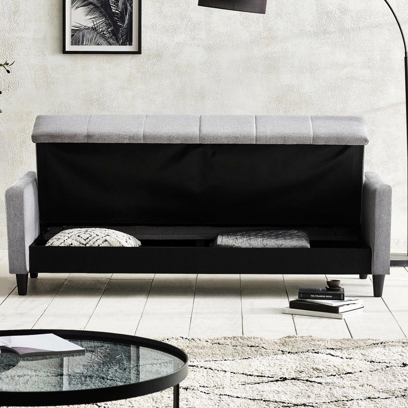 Alfie Storage Sofa - Grey - ALF001