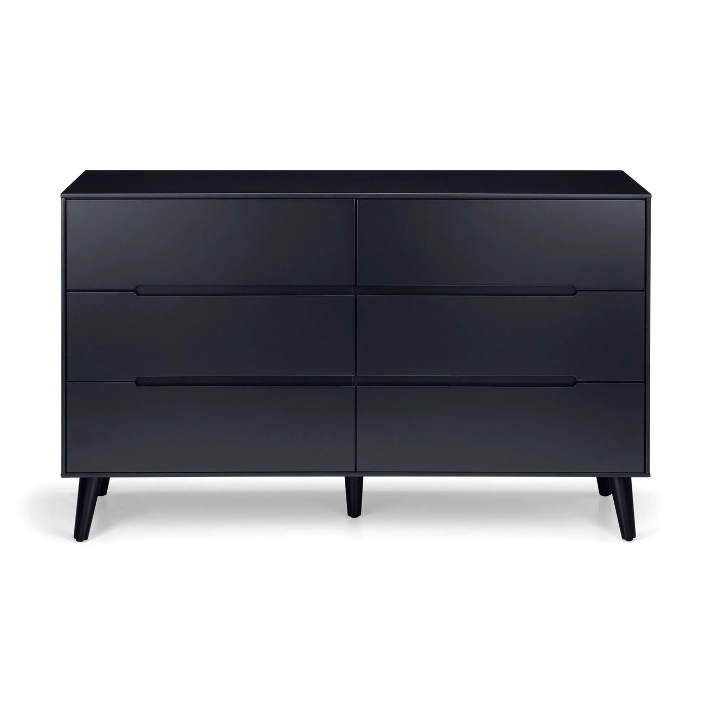 Alicia 6 Drawer Wide Chest - Black - ALI214