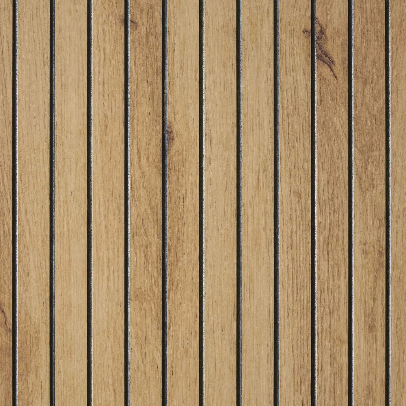 Oak wood slat furniture panel with visible grain and natural finish