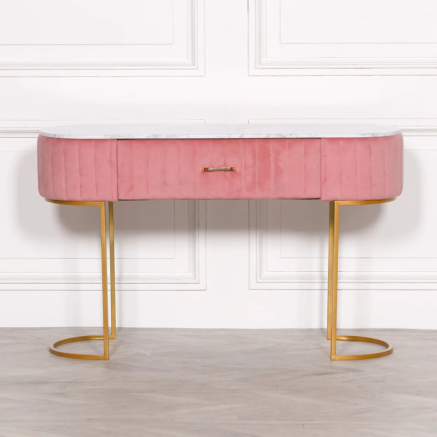 Pink Upholstered Dressing Table