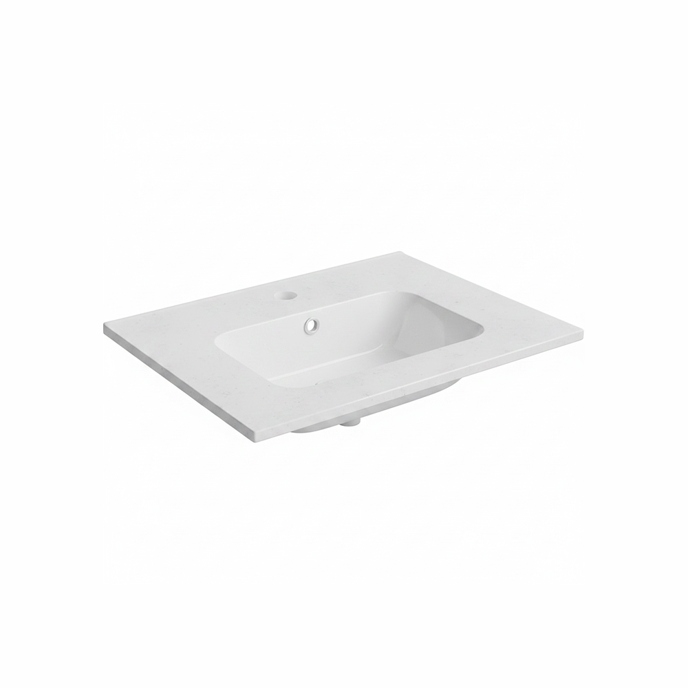White ceramic sink on a white background