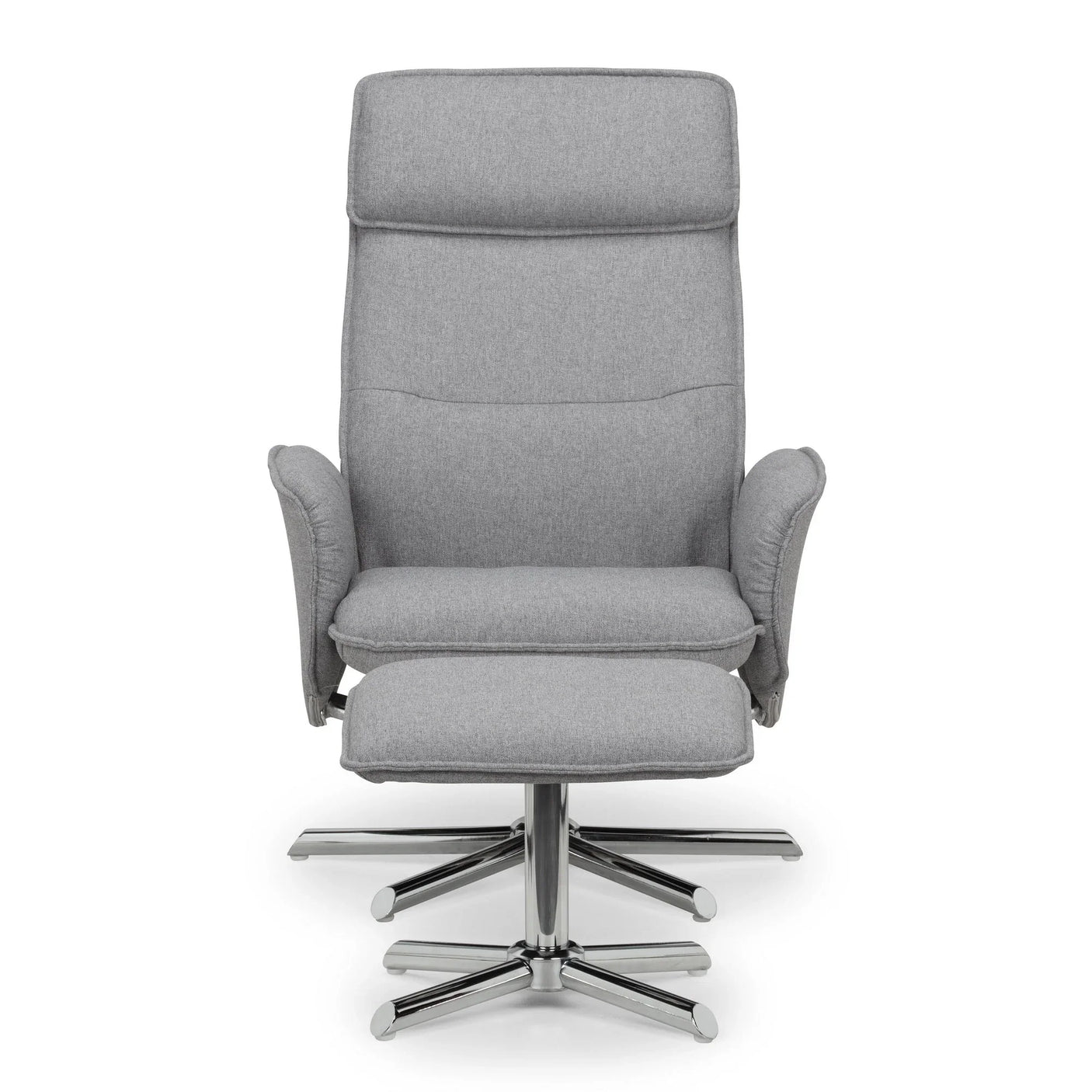 Aria Recliner and Stool - Grey - ARI001