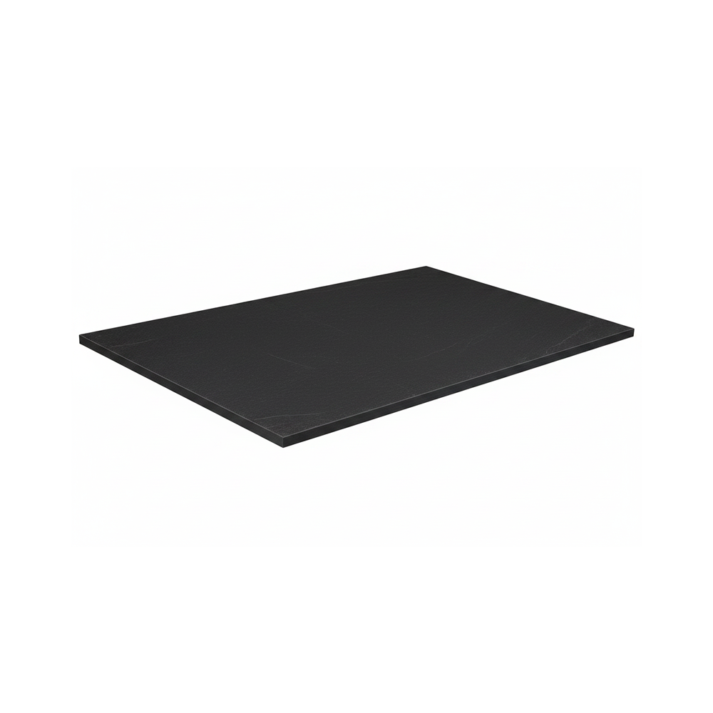 Black slate-effect bathroom worktop with textured stone finish | Home Centre Direct UK