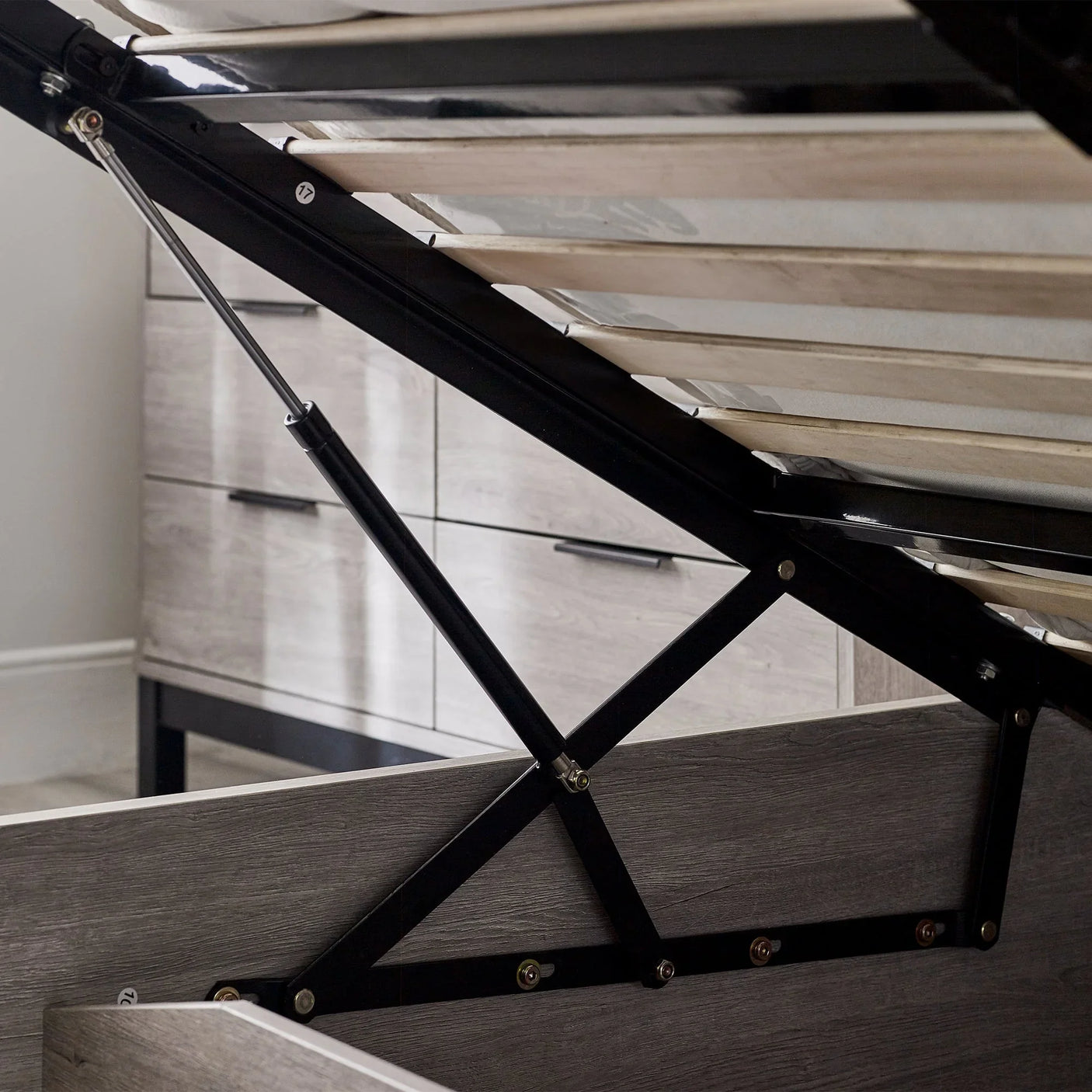 Bali Ottoman Bed - Grey / Single - BAL004