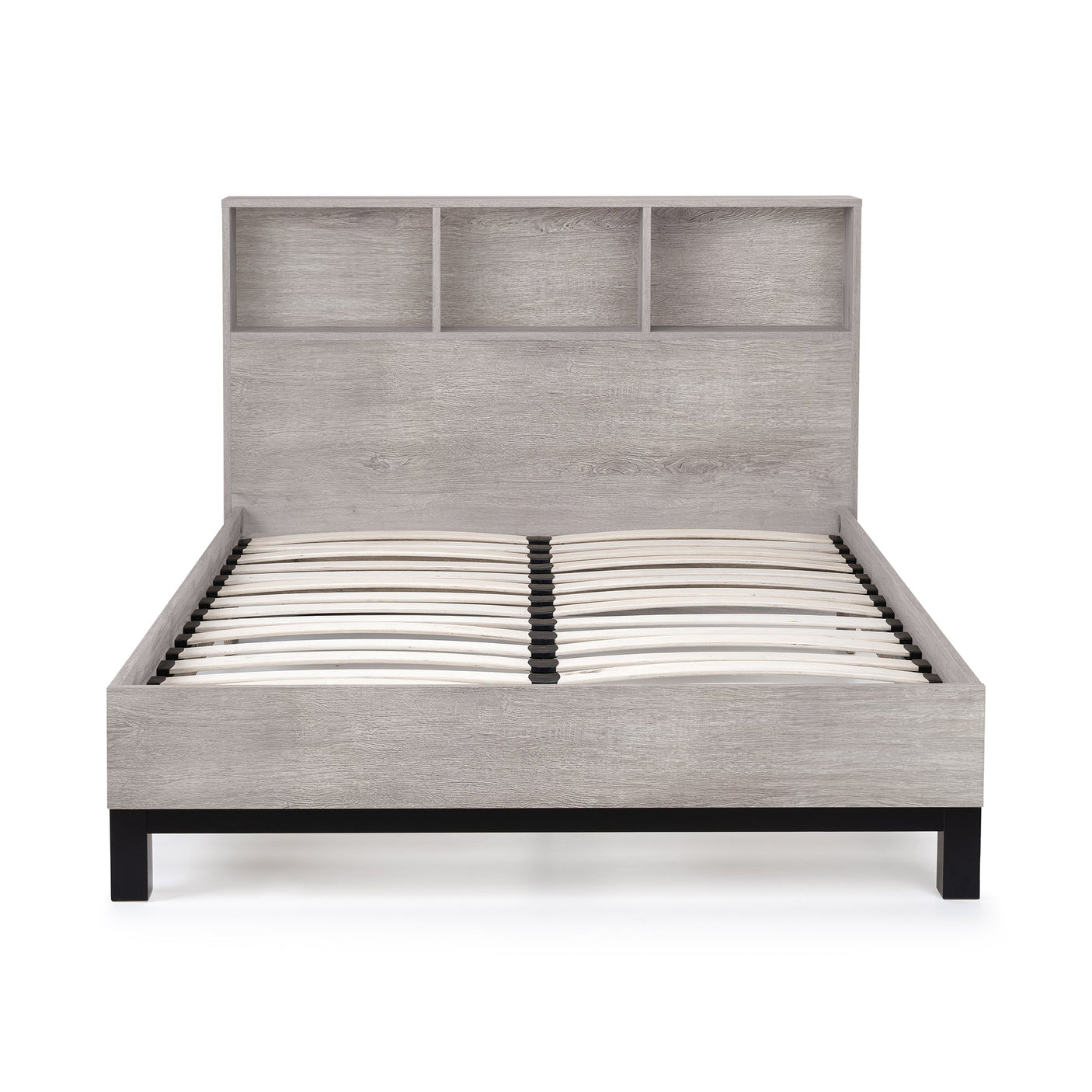 Bali Bookcase Headboard Bed - Brown / Single - BAL207