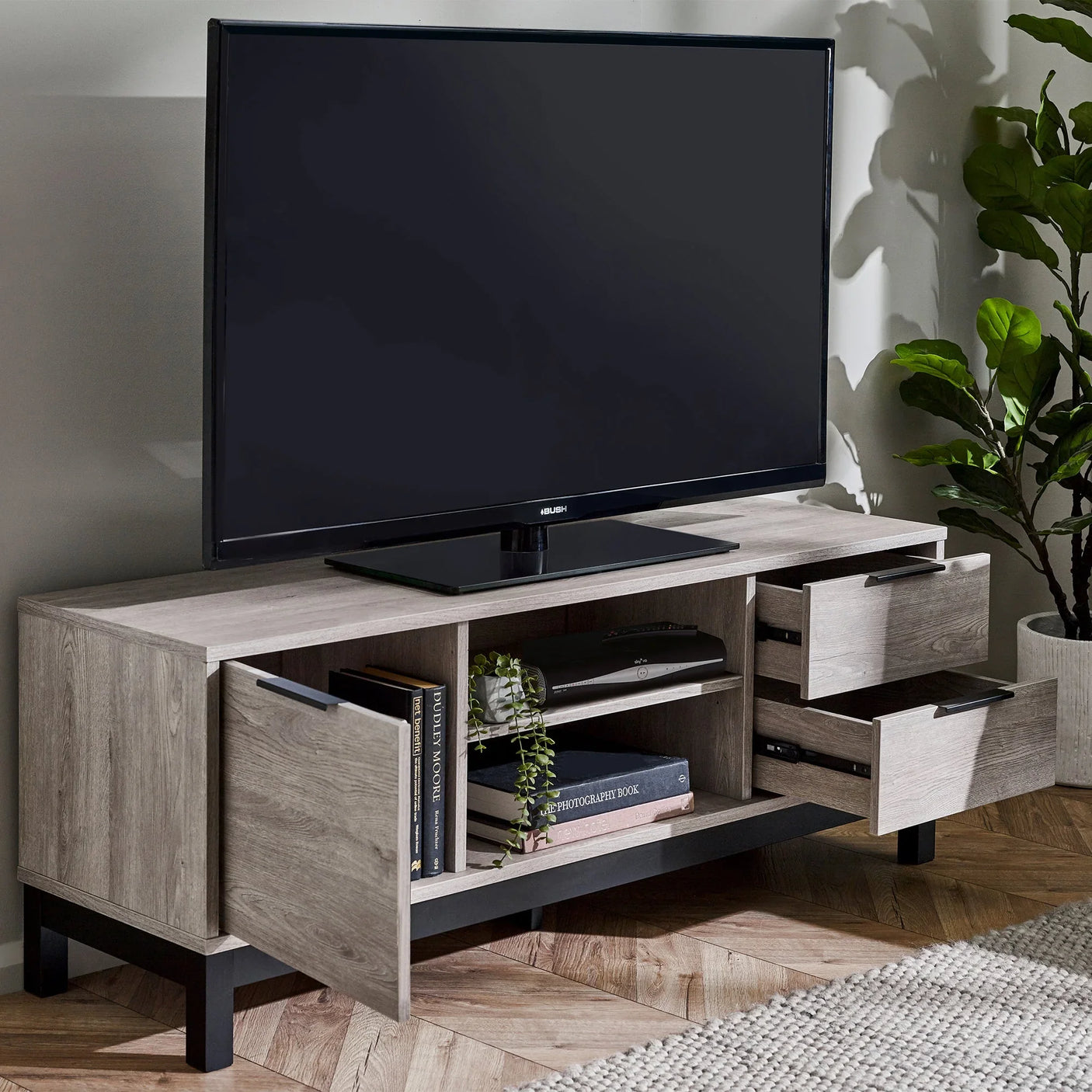 Bali TV Unit - Grey - BAL110