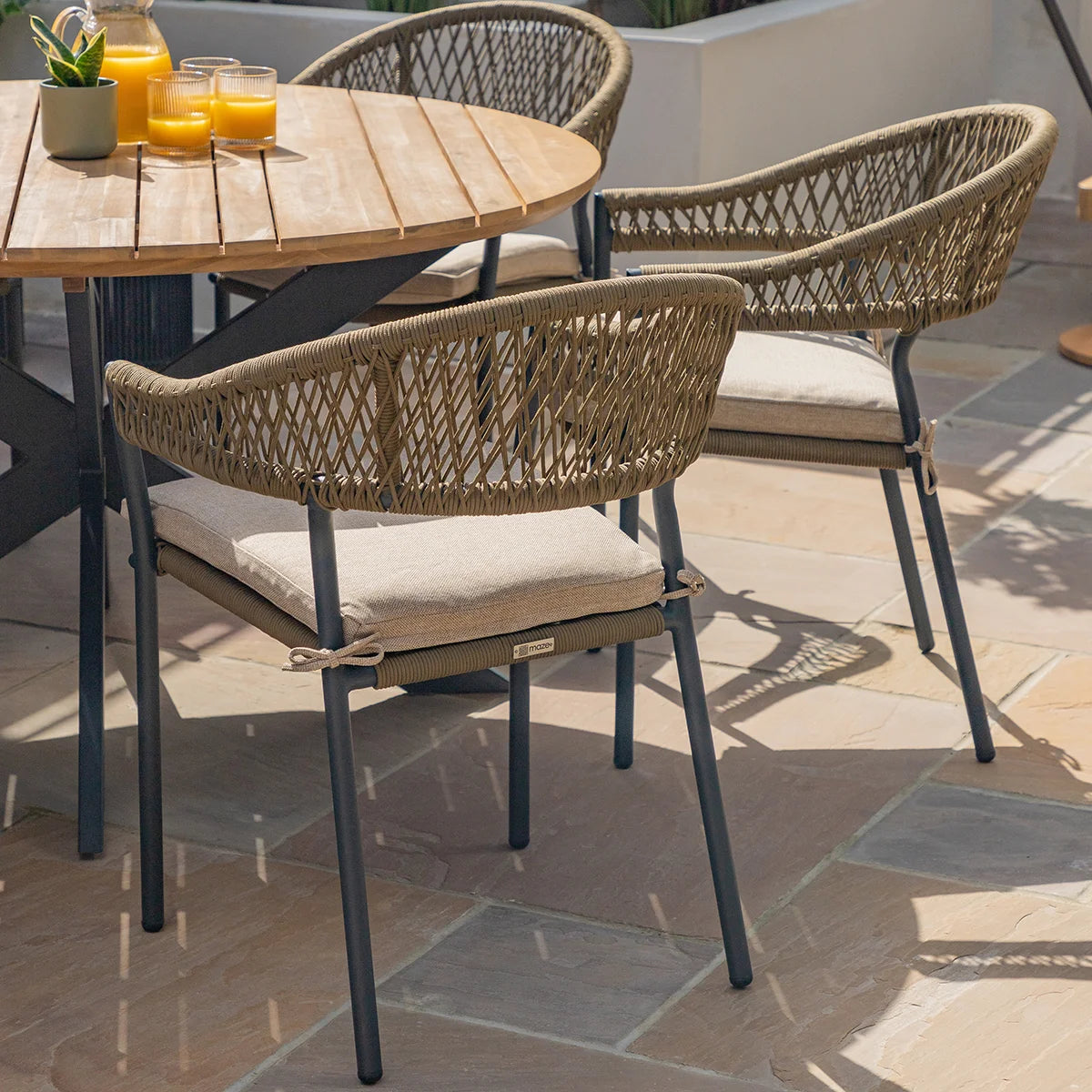 Bali 6 Seat Round Dining Set