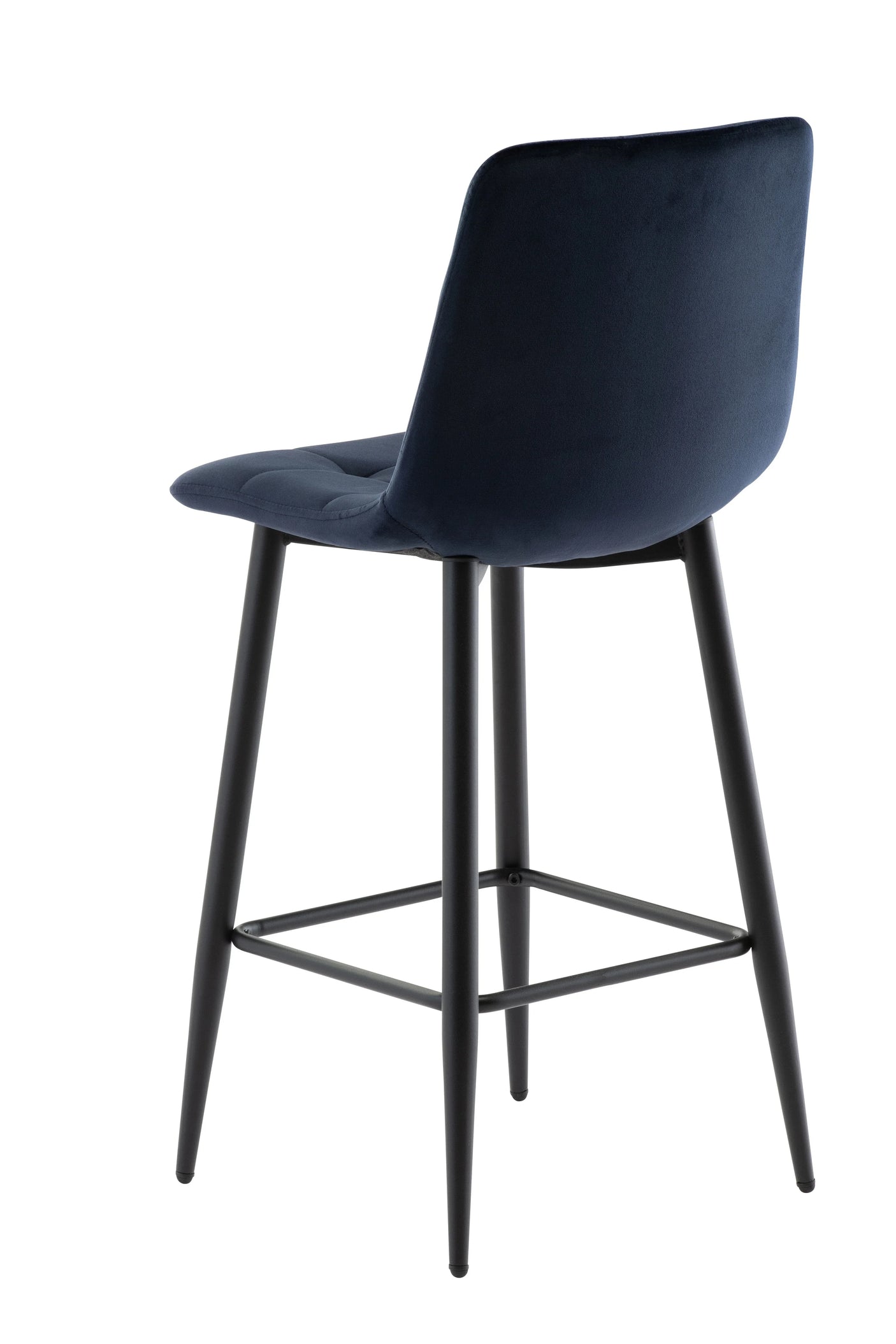 Elegant Deep Blue Velvet Counter Stool for Stylish Interiors