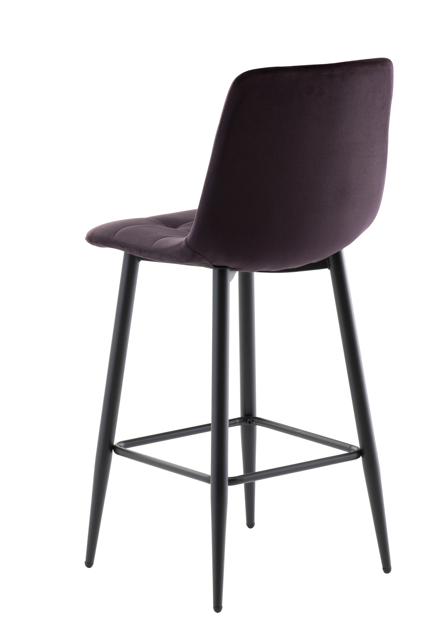 Aubergine Velvet Counter Stool - Stylish Seating for Modern Homes