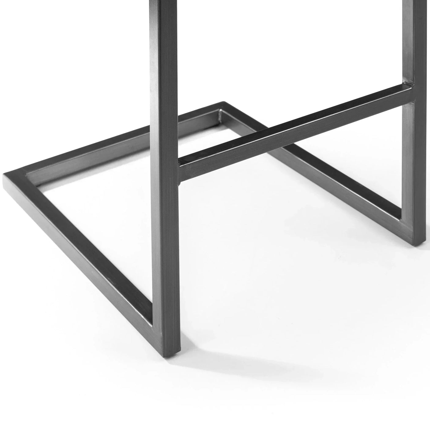 Brooklyn bar stool metal frame base in black finish on white background